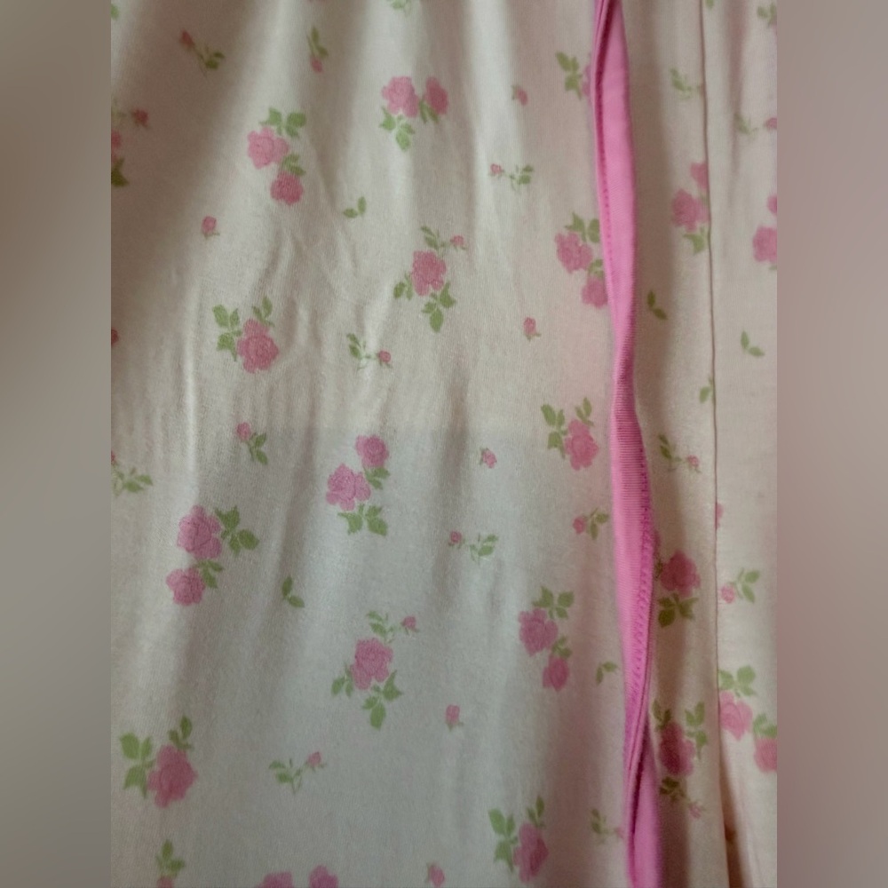 In my Jammers Soft Pink Floral Button-Front Pajama Set - Picture 3 of 6
